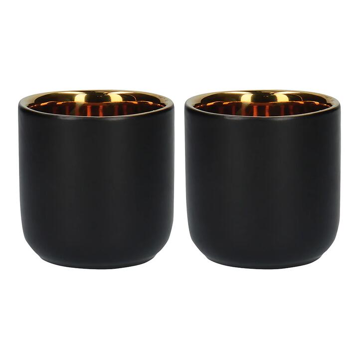 La Cafetiere Set of 2 Double Walled Ceramic Cups-70ml