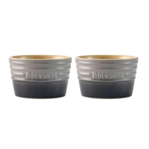 Baccarat Le Connoisseur Set of 2 Stoneware Ramekins 9cm - Clearance