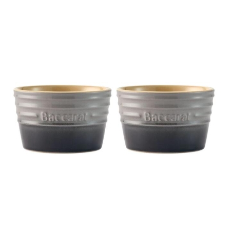 Baccarat Le Connoisseur Set of 2 Stoneware Ramekins 9cm - Clearance