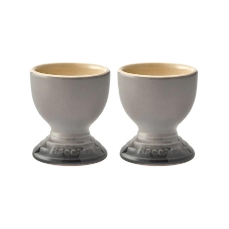 Baccarat Le Connoisseur Stoneware Set of 2 Egg Cups Smoke - Limited Edition