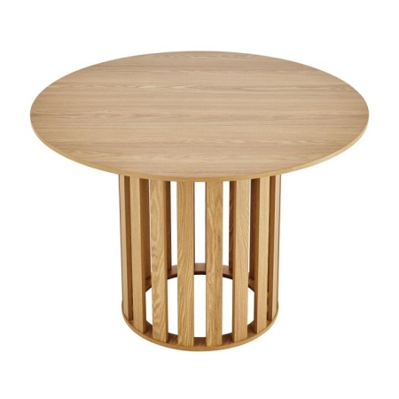Design Square Ximena Round Wooden Kitchen Dining Table 110cm Oak