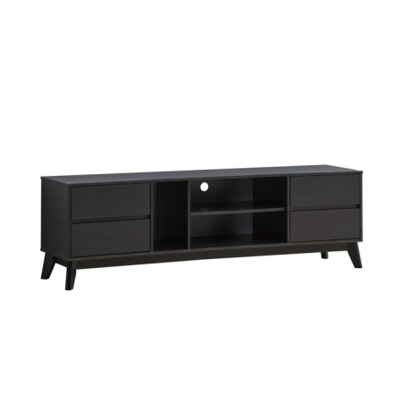 Design Square Audrew Lowline TV Stand Entertainment Unit 180cm W/ 4-Doors Walnut