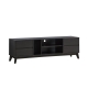 Design Square Audrew Lowline TV Stand Entertainment Unit 180cm W/ 4-Doors Walnut