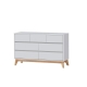 Design Square Audrey Wooden Chest Of 7-Drawers Dresser Storage Cabinet White/Oak