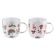 Alex Liddy Posy Set of 2 Double Wall Glass Mugs 350ml