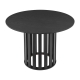 Design Square Ximena Round Wooden Kitchen Dining Table 110cm Black