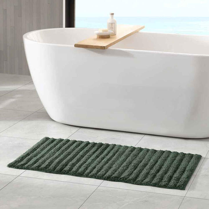 Algodon Lawson Plush Bath Mat Collection-Bath Runner