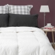 Classic Luxury Queen 50/50 Duck Feather & Down Quilt Size 210X210cm in White by John Cotton-White/Queen