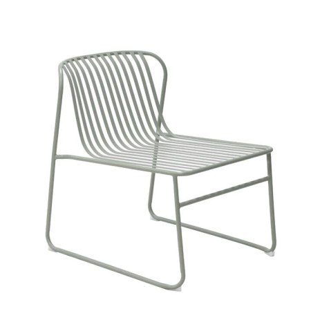 Raimon Furniture Renzo Antirust Treatment Metal Outdoor Leisure Relaxing Lounge Chair Thyme Green