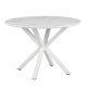 Raimon Furniture Nevya Wooden Laminated Round Kitchen Dining Table Marble Effect 110cm White Marble