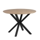 Raimon Furniture Nevya Wooden Oak Veneer Round Kitchen Dining Table 110cm Natural Ash