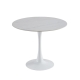 Raimon Furniture Mignon Modern Medium Round Look Ceramic Kitchen Dining Table 90cm Snow White