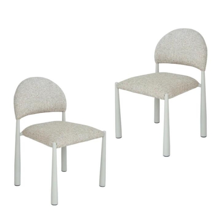 Raimon Furniture Set Of 2 Lavita Mohair Fabric Kitchen Dining Side Chair Autumn