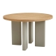 Raimon Furniture Harcon Country Style Wooden Round Kitchen Dining Table 120cm Oak / Grey