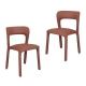 Raimon Furniture Set Of 2 Arnie Eco Leather Kitchen Dining Side Chair Tan