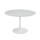 Raimon Furniture Mignon Modern Large Round Look Ceramic Kitchen Dining Table 120cm Snow White