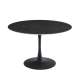 Raimon Furniture Mignon Modern Round Look Ceramic Kitchen Dining Table 120cm Black Sand