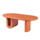 Raimon Furniture Kace Modern Vibrant Playful Wooden Coffee Tea Table Orange Matte