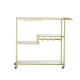 Levede Bar Cart Gold Drinks Serving Trolley 4 Tier