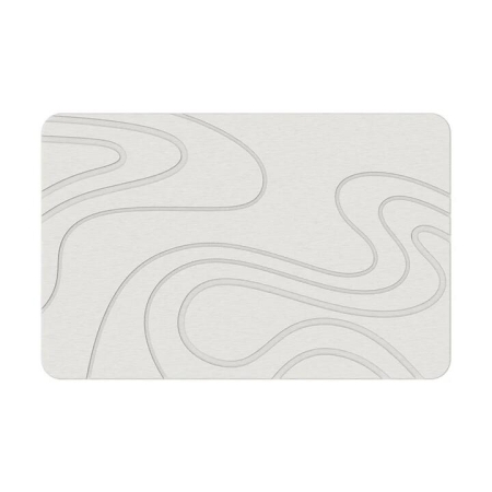 New Oriental Hard Diatomite Bath Mat (Flow) 60x39CM Quick Absorption Anti-Bacterial - Off White