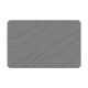 New Oriental Hard Diatomite Bath Mat (Lines) 60x39CM Quick Absorption Anti-Bacterial - Dark Grey