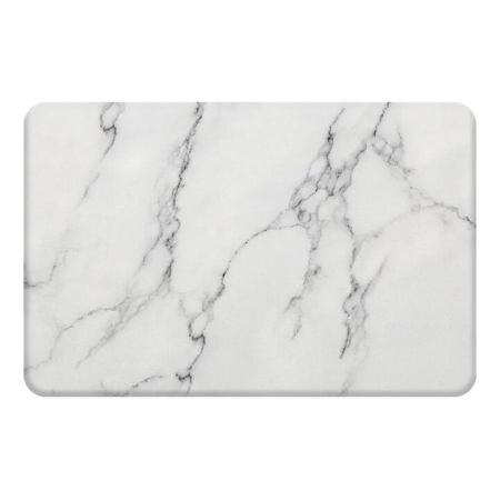 New Oriental Hard Diatomite Bath Mat (Marble Print) 60x39CM Quick Absorption Anti-Bacterial - Off White