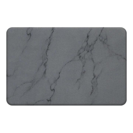 New Oriental Hard Diatomite Bath Mat (Marble Print) 60x39CM Quick Absorption Anti-Bacterial - Dark Grey