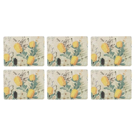 Ashdene Golden Banksia Set of 6 Placemats