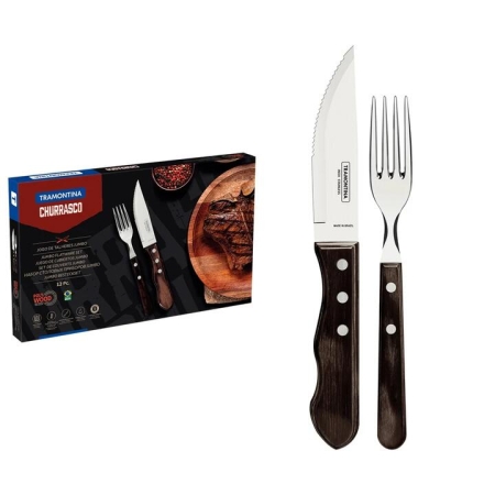Tramontina 12 Piece Polywood Jumbo Steak Set