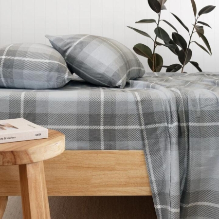 Bambury Harrison Flannelette Sheet Set-King