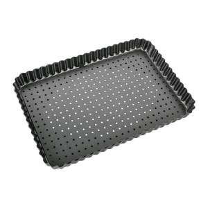 Bakemaster Perfect Crust Loose Base Rectangular Quiche Pan