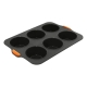 Bakemaster Silicone 6 Cup Large Muffin Pan