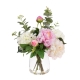 Glamorous Fusion Hydrangea Artificial Plant Decorative Mixed Arrangement 43cm In Glass - Multi Color