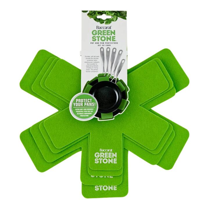 Baccarat GREEN STONE Set of 4 Pot and Pan Protectors