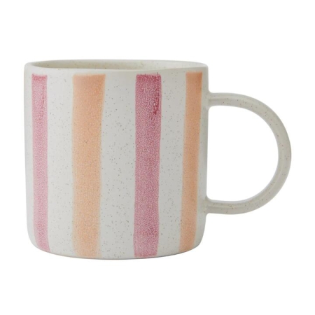 Mikasa Pink & Red Stripe Mug 380ml