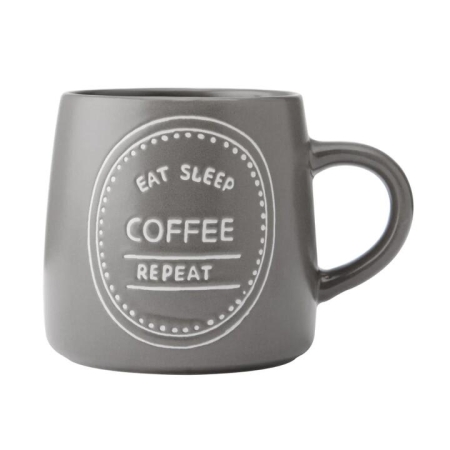 Mikasa Eat Sleep Repeat Mug 400ml