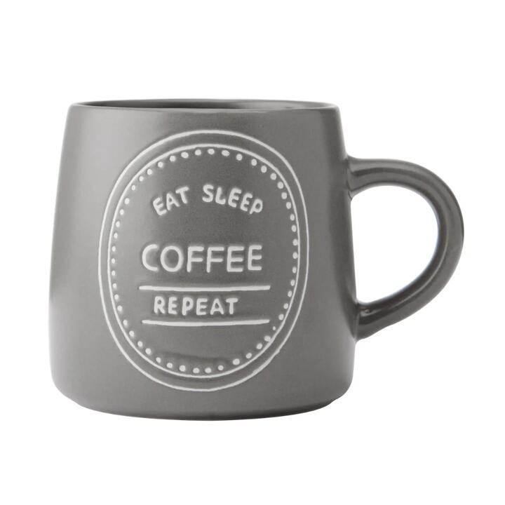Mikasa Eat Sleep Repeat Mug 400ml