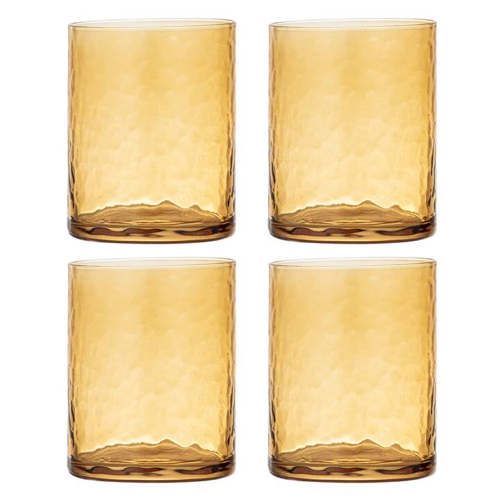 Ladelle Flynn Set of 4 Glass Tumblers