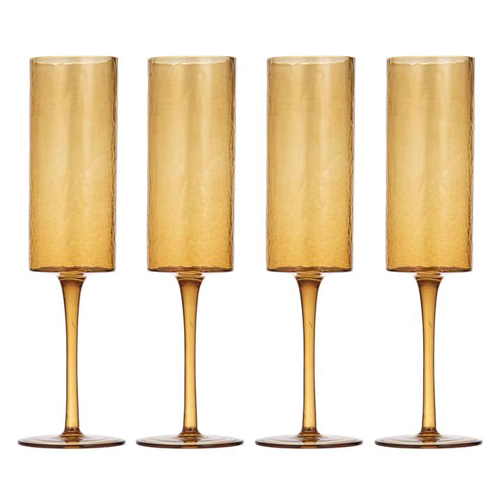 Ladelle Flynn Set of 4 Champagne Glasses
