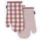 Ladelle Eco Gingham Set of 2 Oven Mitts Blush