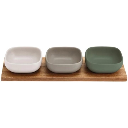 Ladelle Essentials 4 Piece Bowl & Tray Set