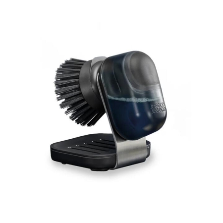 Joseph Joseph Sinktech Soap-Dispensing Palm Brush With Stainless Steel Storage Stand