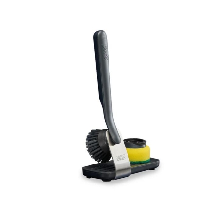 Joseph Joseph Sinktech Dish Brush And Sponge Set With Large Stainless Steel Storage Stand