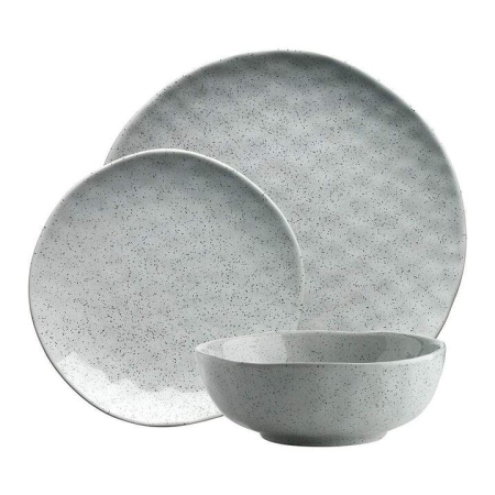 Ecology Speckle 12 Piece Stoneware Dinner Set Duck Egg