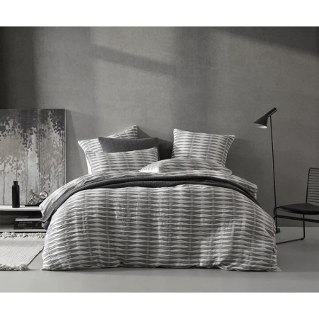 Platinum Collection Kirby Charcoal Quilt Cover Set-King