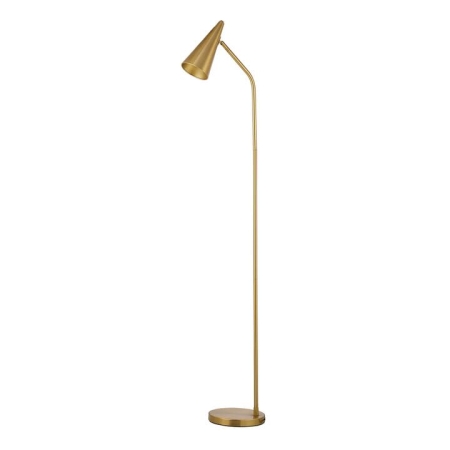 Scott Modern Sleek Standing Floor Light Lamp Brass
