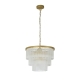 Pamela 4-Light Luxury Frosted Glass Hanging Chandelier Gold