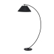 Leight Arched Modern Fabric Shade Standing Floor Light Lamp Black