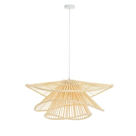Annette Classic Country Style Rattan Hanging Pendant Light Lamp Natural