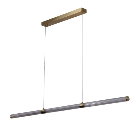 Del 3-Lights LED Sleek Linear-Shape Hanging Pendant Light Lamp Gold